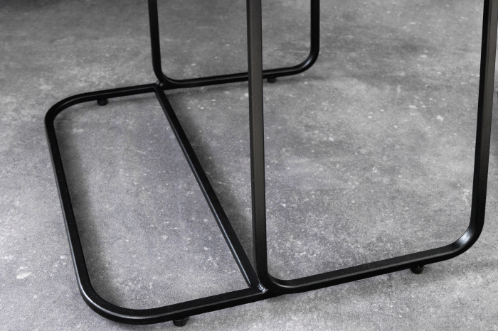 Set de 2 măsuțe laterale ABSTRACT, 40 cm, cadru metalic auriu-argintiu-negru [7]