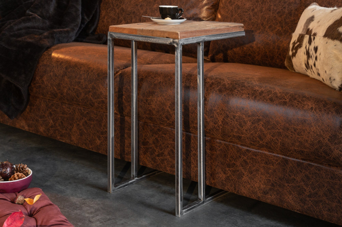 Set de 2 măsuțe laterale BARRACUDA din lemn reciclat [4]