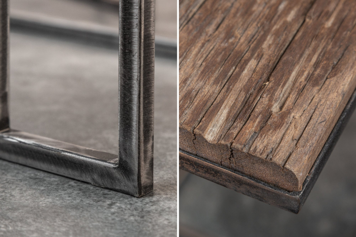 Set de 2 măsuțe laterale BARRACUDA din lemn reciclat [8]