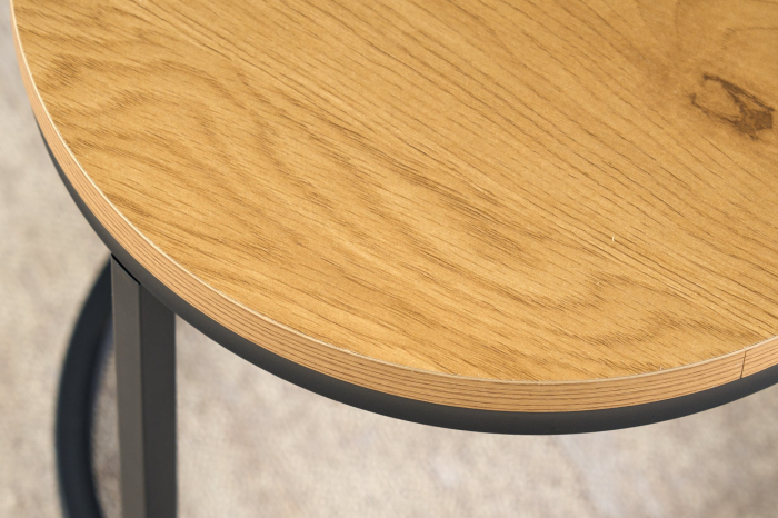 Set de 2 măsuțe laterale ELEGANCE 45cm aspect stejar sălbatic [4]