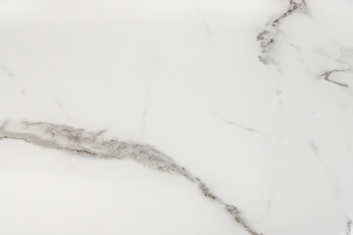 Set de 2 măsuțe laterale ELEGANCE Ø 50-60cm rotunde, aspect marmură alba , cadru negru [5]