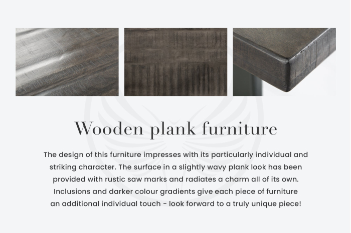 Set de 2 măsuțe laterale ELEMENTS din lemn de mango gri [8]