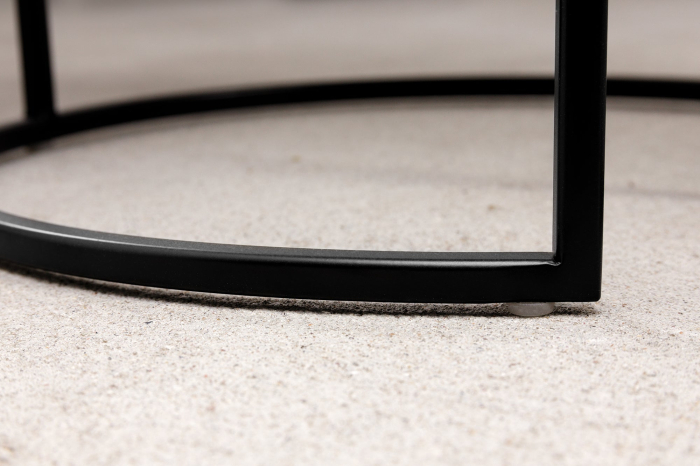 Set de 2 măsuțe laterale ELEMENTS gri blat din marmură [7]