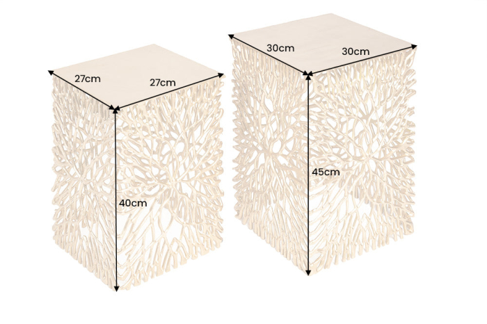 Set de 2 măsuțe laterale LEAF 40-45cm aurii [9]