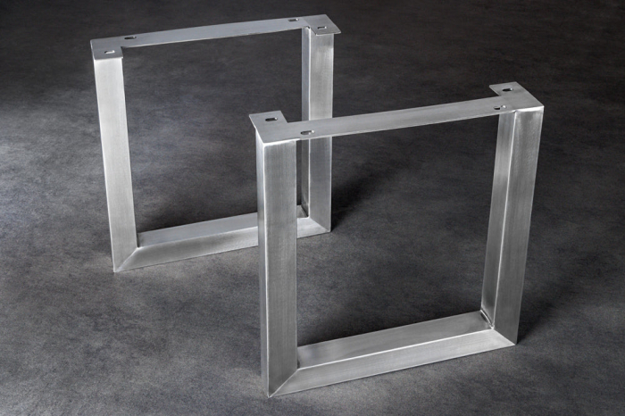 Set de 2 picioare U-legs pentru masa din otel inoxidabil, 70 cm [2]