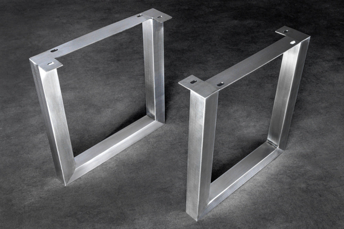 Set de 2 picioare U-legs pentru masa din otel inoxidabil, 70 cm [3]