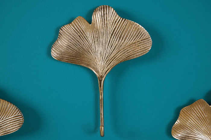 Set de 3 cuierele decorative de perete GINKGO aurii [5]