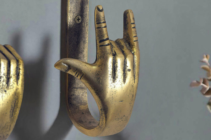 Set de 3 cuierele FINGERS 20 cm din alamă [6]