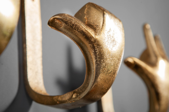 Set de 3 cuierele FINGERS aurii [7]