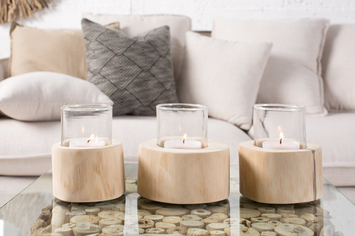 Set de 3 lanterne LIMOTION din lemn masiv de tec [4]