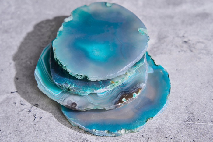 Set de 4 suporturi pentru vase ACHAT 12 cm, verde agat [7]