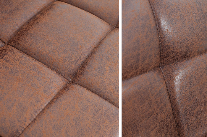 Set două scaune de bar MODENA 95-115 cm microfibră maro vintage [5]