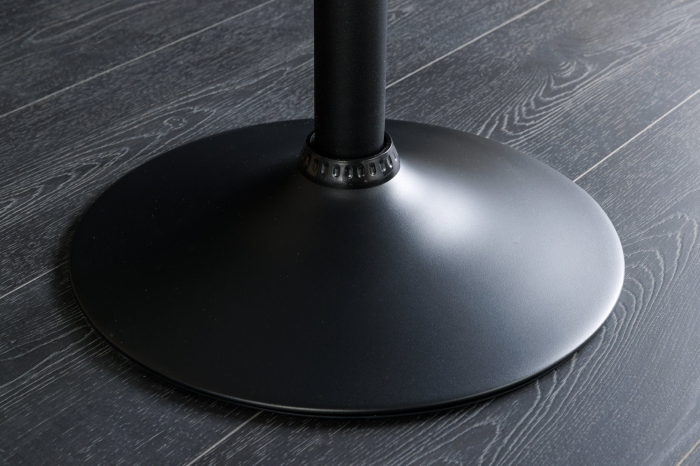 Set două scaune de bar MODENA, înălțime reglabilă între 96 și 116 cm, rotativ la 360°, catifea antracit cu cadru negru [12]