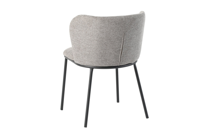 Set două scaune LYON cu cadru metalic negru, gri-bej [8]