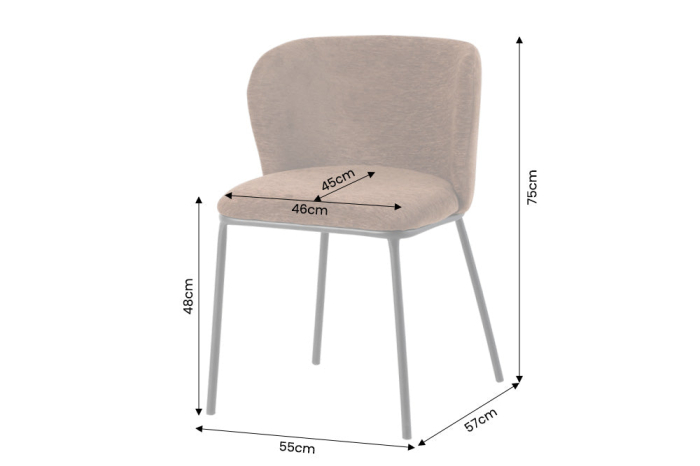 Set două scaune LYON negru cu suport metalic maro [10]