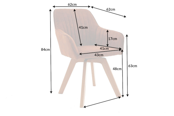 Set două scaune pivotant LIVORNO 180° microfibră maro [8]