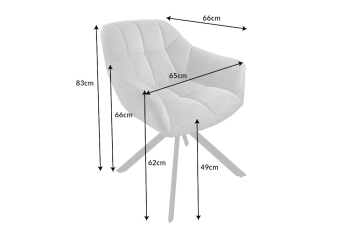Set două scaune pivotant PAPILLON 180° cu revenire automată, cu cotiere, cusături decorative, piele bej [12]
