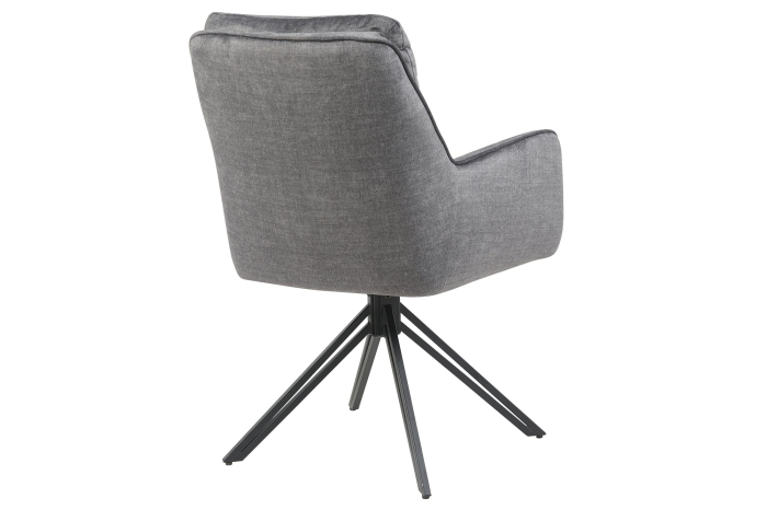 Set două scaune pivotant PROMETHEUS rotativ la 180°, cu cotiere, din velur Vogue, culoare gri grafit [7]
