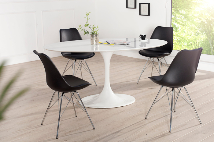 Set patru scaune SCANDINAVIA MASTERPIECE stil retro negru [4]