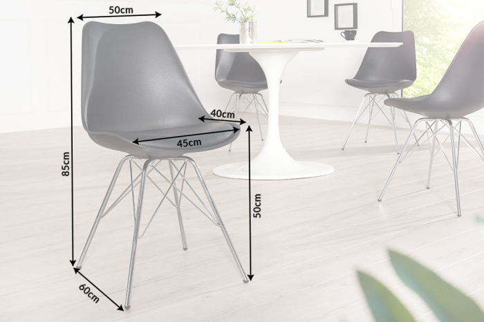 Set patru scaune SCANDINAVIA MASTERPIECE stil retro negru [8]