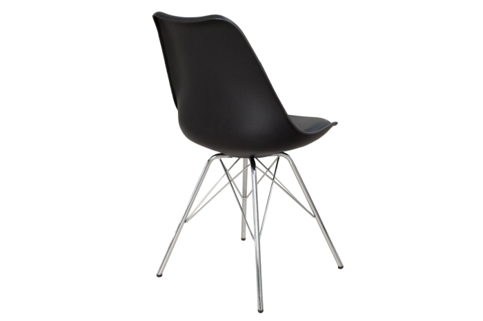 Set patru scaune SCANDINAVIA MASTERPIECE stil retro negru [6]