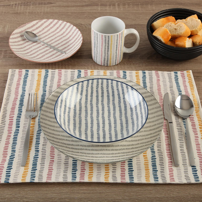 Set veselă 18 piese din porțelan CORDUROY Versa [2]