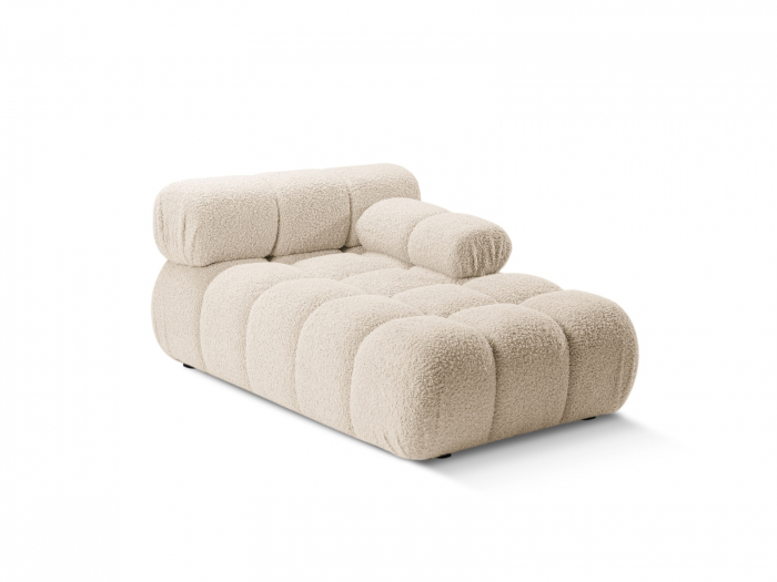 Sezlong Bellis cu tapiterie boucle, bej deschis [2]