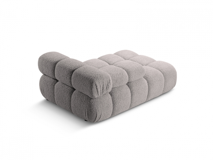 Sezlong Bellis cu tapiterie boucle, gri deschis [4]