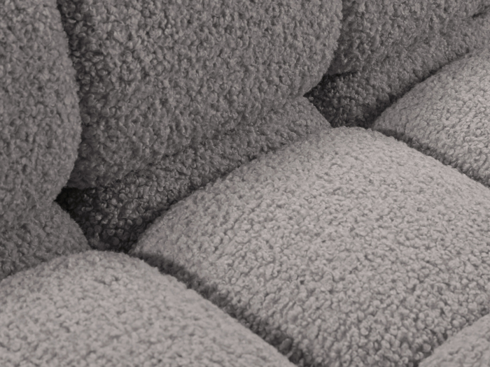 Sezlong Bellis cu tapiterie boucle, gri deschis [6]