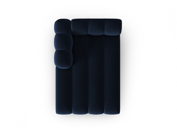 Sezlong Lupine colt pe partea stanga si tapiterie din catifea, albastru royal [4]