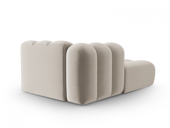 Sezlong Lupine colt pe partea stanga si tapiterie din catifea, bej [3]