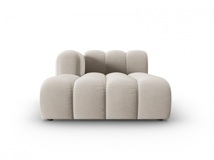 Sezlong Lupine colt pe partea stanga si tapiterie din catifea, bej [2]