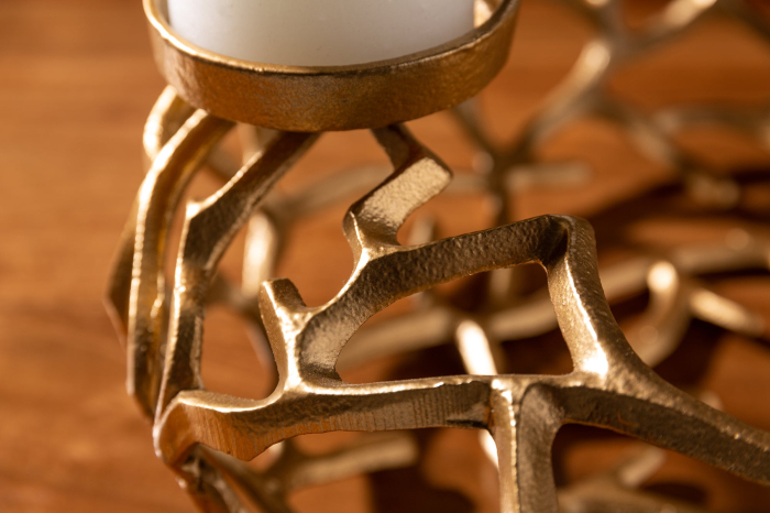 Sfeșnic ABSTRACT 38 cm 4 flăcări auriu [7]