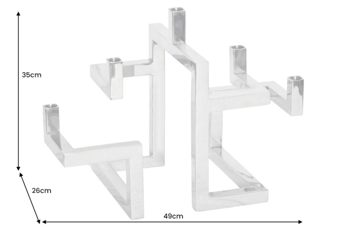 Sfeșnic ABSTRACT 50 cm 5 flăcări auriu [12]