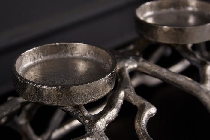 Sfeșnic ABSTRACT 60 cm 4 flăcări argintiu [6]