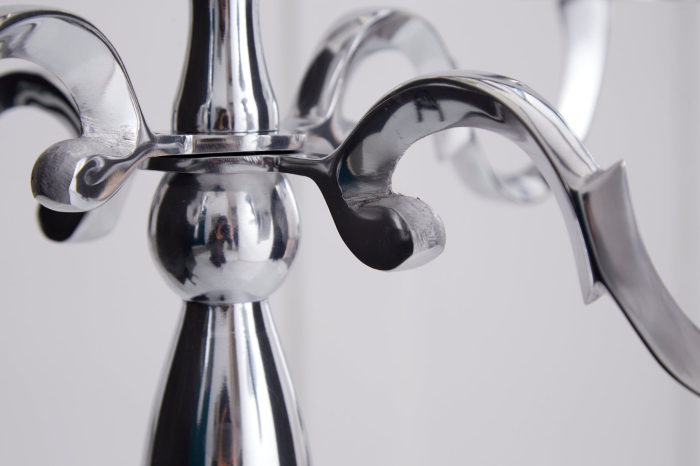 Sfeșnic MODERN BAROCK 120 cm cu 5 brațe, argintiu [7]