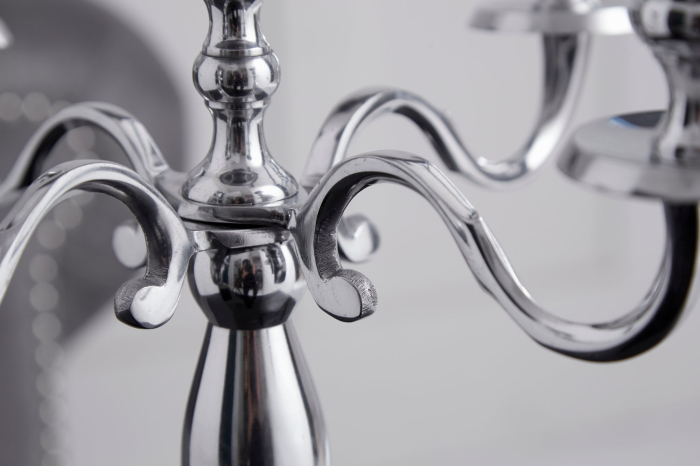 Sfeșnic MODERN BAROCK 40 cm cu 5 brațe, argintiu [3]