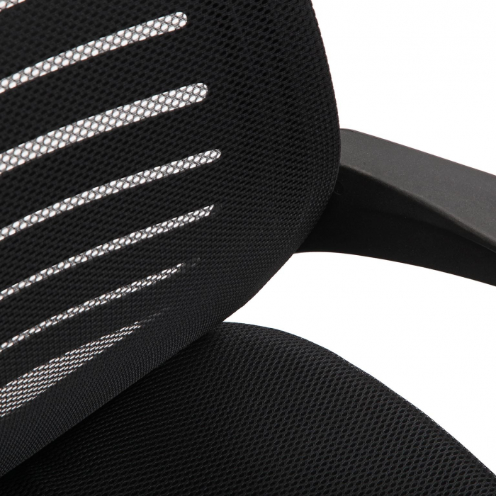 Scaun birou din material textil, plastic și metal, negru [3]