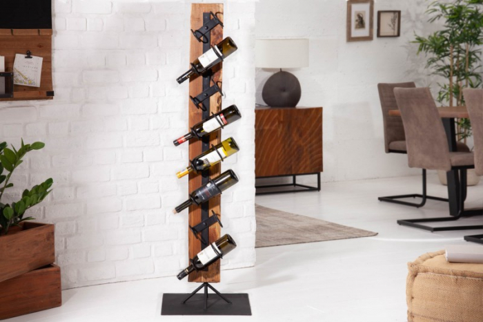 Suport de sticle din lemn masiv de tec Euphoria, 140 cm [3]