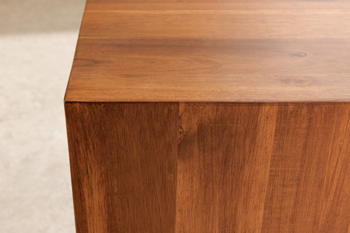 Stâlp decorativ COLUMNA 50cm, din lemn de salcâm natural maro  [6]