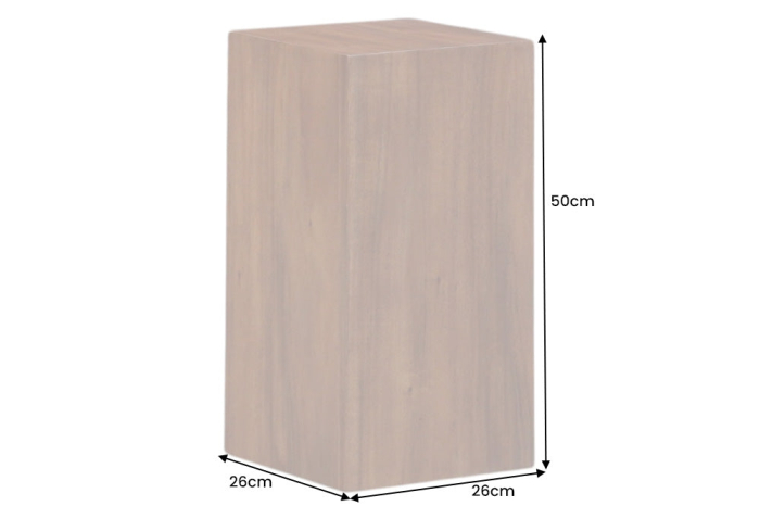 Stâlp decorativ COLUMNA 50cm, din lemn de salcâm natural maro  [8]