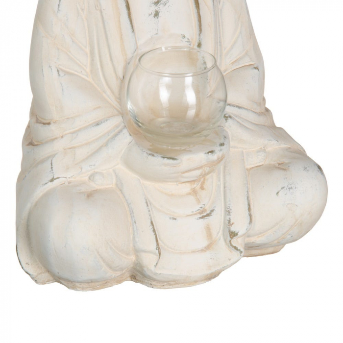 Suport lumânare BUDDHA din teracotă și sticlă 21,50 X 15 X 32 CM [3]