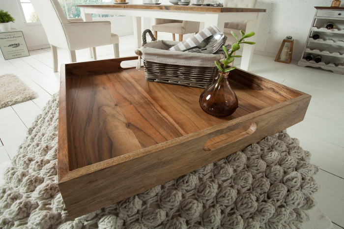 Tavă CIANO 40 cm din lemn de salcâm, fără ramă [4]