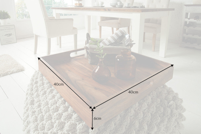 Tavă CIANO 40 cm din lemn de salcâm, fără ramă [10]