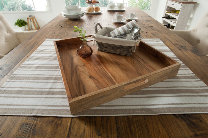 Tavă CIANO 40 cm din lemn de salcâm, fără ramă [5]