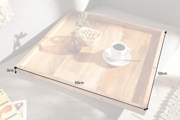 Tavă MAKASSAR 50 cm, lemn de mango natural [9]