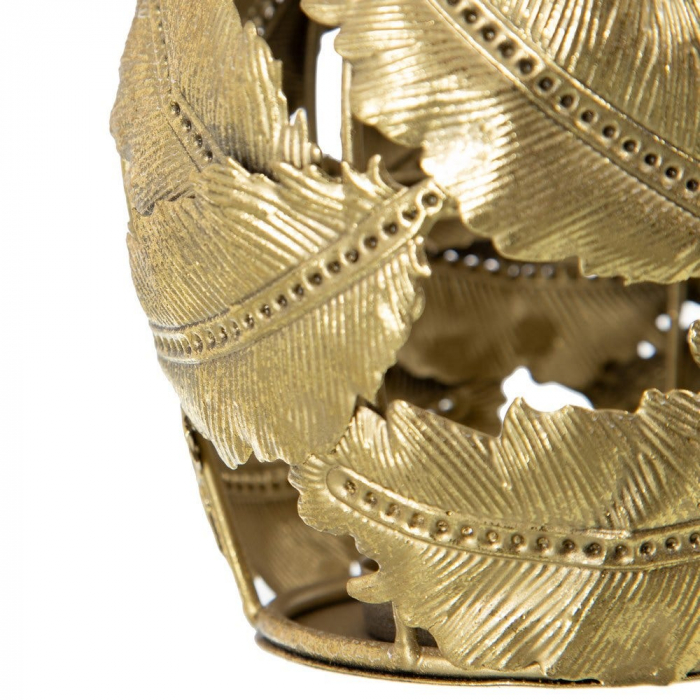 Suport lumânare din metal auriu 12 X 12 CM [3]