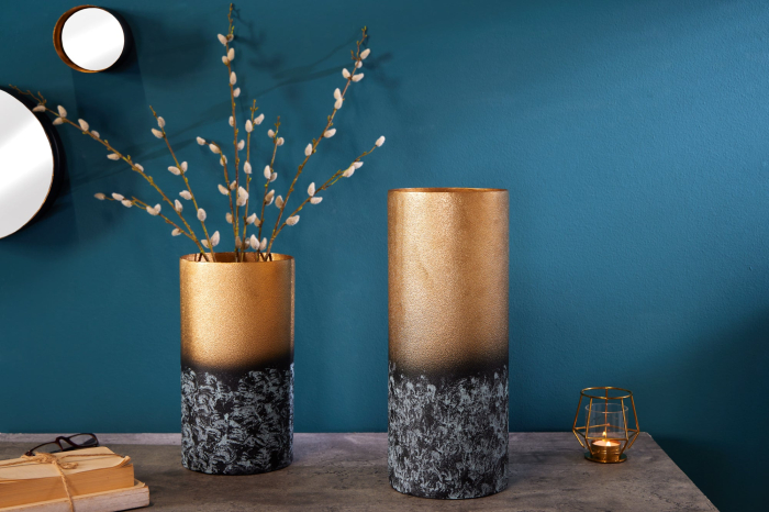 Vază decorativă ABSTRACT 40 cm patină aurie [5]