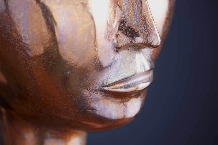 Vază decorativă FACE 50 cm cupru antic [8]