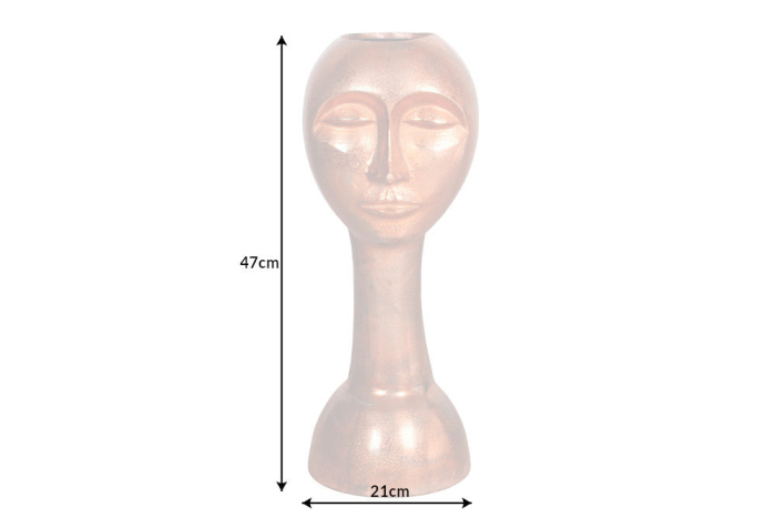 Vază decorativă FACE 50 cm cupru antic [11]